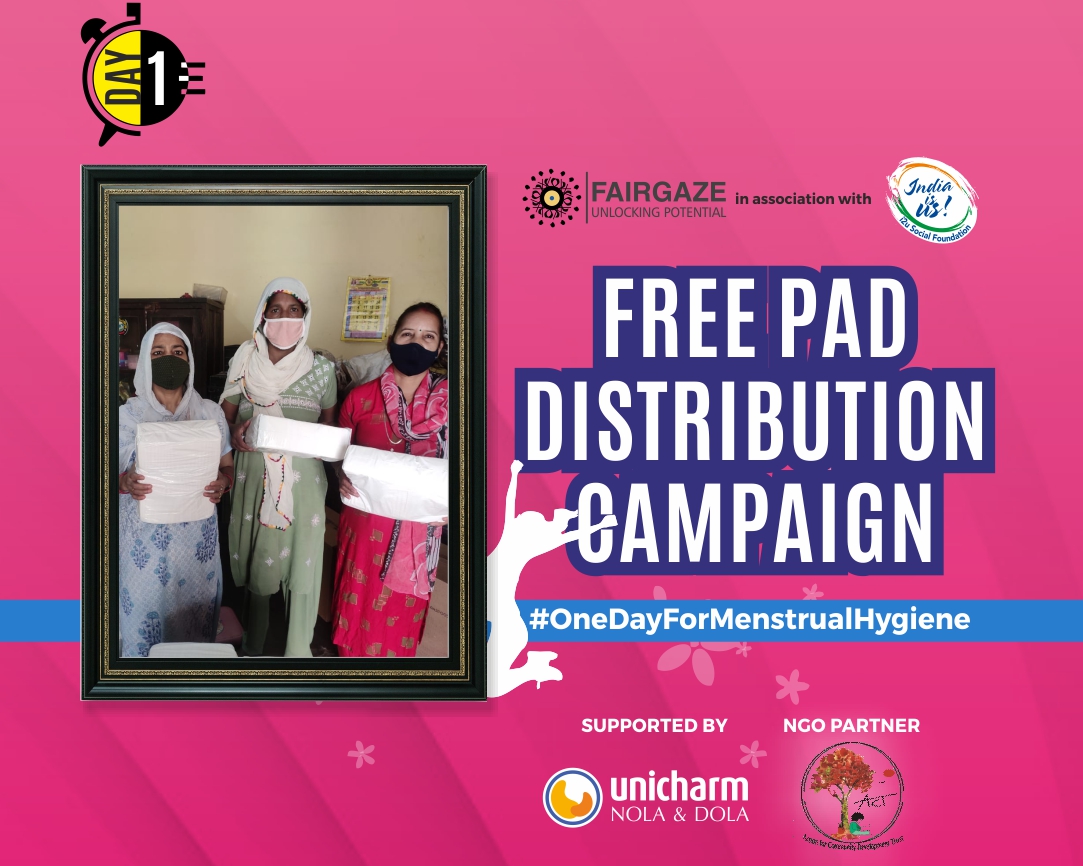 Free Pad Distribution Campaign conducted by Action for Community Development, supported by Unicharm