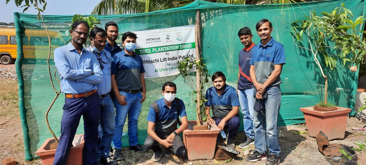 Tree Plantation Drive by Hitachi Lift